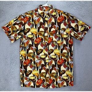 Rowdy Gentleman Hawaiian Shirt Adult Medium Multi Golf Club Print Button Up Mens